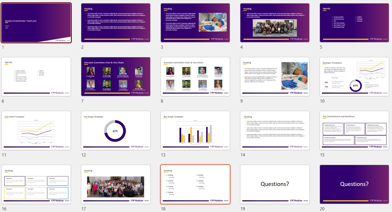 UW Pediatrics UW branded Powerpoint